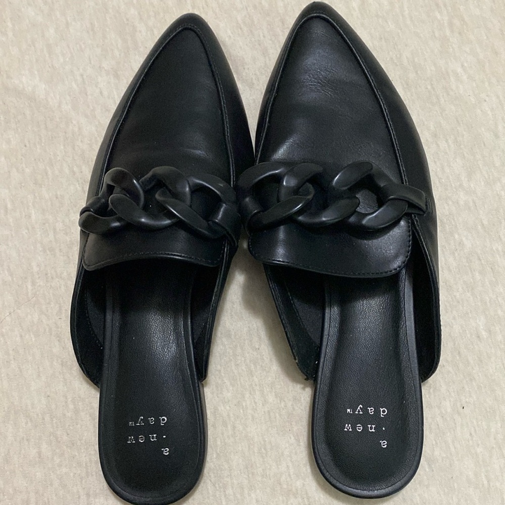 Black Chain Loafers